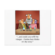 Funny Red Wine Cartoon Gift!