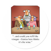 Funny Red Wine Cartoon Gift!