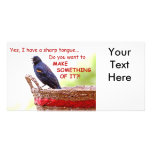 Funny Red-Winged Blackbird photo cards