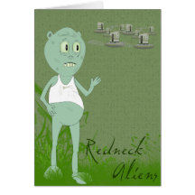 Funny Redneck Aliens Greeting Card
