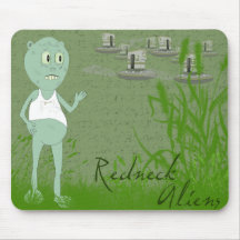 Funny Redneck Aliens Mousepad