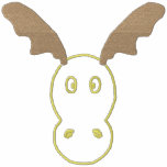 Funny Reindeer Embroidered Long Sleeve T-Shirt embroidered shirts