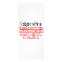 Funny Religious Wars Quote rack cards