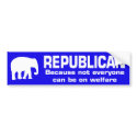 Funny Republican Bumper Sticker bumper stickers
