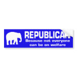 Funny Republican Bumper Sticker bumper stickers