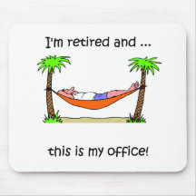 Funny retirement humour mouse mats