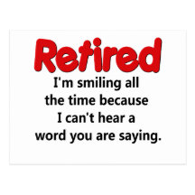 Funny Retirement Saying Postcards