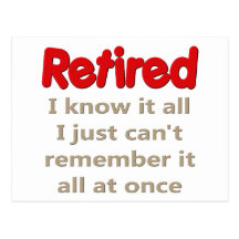 Funny Retirement Saying Postcards