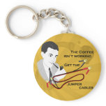 Funny Retro Dad Coffee Keychain
