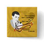 Funny Retro Dad Coffee Saying Button