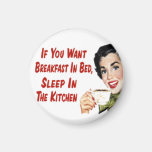 Funny Retro Housewife Breakfast Magnet