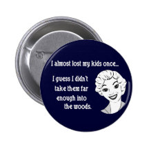 Funny Retro Mum Button