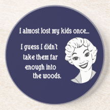 Funny Retro Mum Coaster