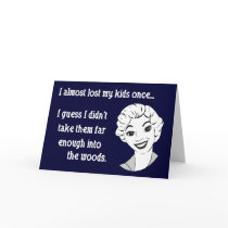 Funny Retro Mum Greeting Card