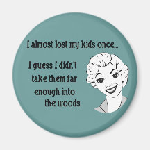 Funny Retro Mum Magnet