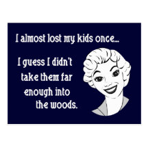Funny Retro Mum Postcard