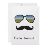 Funny Retro Sunglasses with Moustache Personalised Announcements