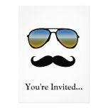 Funny Retro Sunglasses with Moustache Personalised Announcements