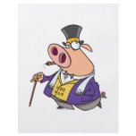 funny rich classy pig hog cartoon flyers