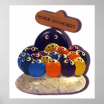 FUNNY ROCK CONCERT PET ROCK Poster