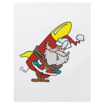 funny rocket santa claus cartoon personalized flyer