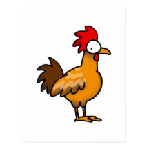 Funny rooster post cards