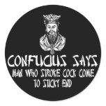 Funny rude Confucius slogan stickers