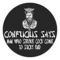 Funny rude Confucius slogan stickers