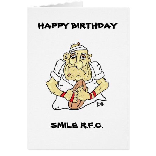 FUNNY RUGBY BIRTHDAY CARD Zazzle