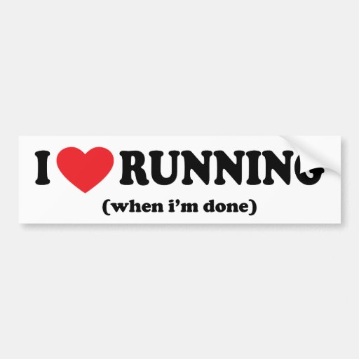 funny running bumper sticker Zazzle