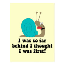 Funny running postcard