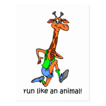 Funny running postcards