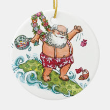 Funny Santa Christmas Ornament