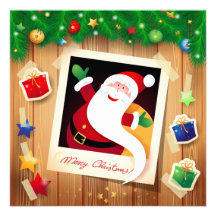 Funny Santa Claus, card