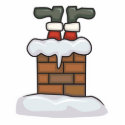 funny santa stuck in chimney photo sculptures