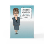 Funny Sarah Palin birthday card