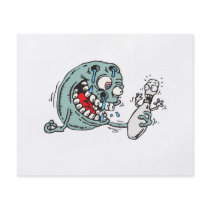 funny savage hungry bowling ball humour full color flyer