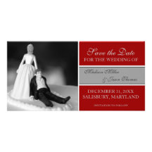 Funny Save the Date Announcements {Red} Photo Card