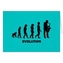funny saxophone player card