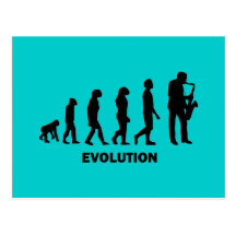 funny saxophone player post cards