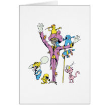 funny scarecrow and friend vector cartoon greeting cards