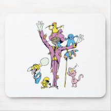 funny scarecrow and friend vector cartoon mouse pads