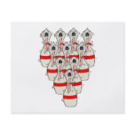 funny scared cartoon bowling pins full color flyer