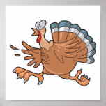 funny scared turkey print