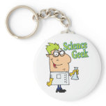 funny science geek cartoon character keychains