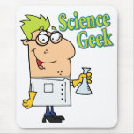 funny science geek cartoon character mousepads