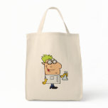 funny science nerd cartoon character bags