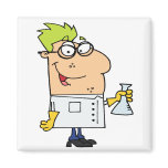 funny science nerd cartoon character magnets