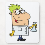 funny science nerd cartoon character mousepads