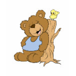 Funny Scratching Back Bear and Bird t-shirts